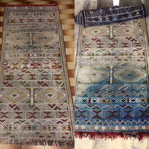 Rug Cleaning and Repair Before And After