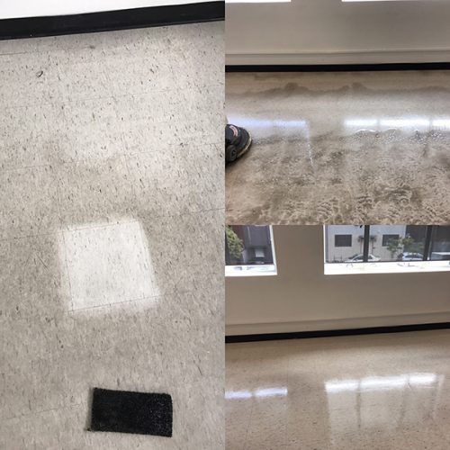 Vinyl Cleaning Before and After